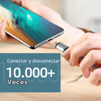Cable USB C a HDMI de 30 pies, 4K a 60 Hz HDR, chapado en oro trenzado USB 3.1 tipo C a HDMI 2.0 cable Thunderbolt 3/4 compatible con Galaxy MacBook Pro/Air iPad Pro Surface Dell HP con 5 lazos