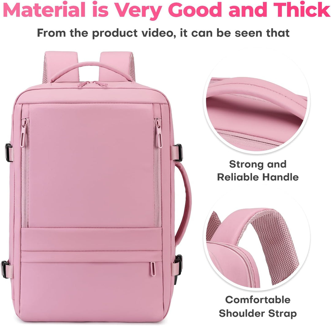 Rcrirth Mochila de viaje para mujer | Mochila de mano expandible co...