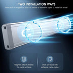 MCGOR Iluminación bajo gabinete de 10 pulgadas, paquete de 2 luces recargables con sensor de movimiento para interiores, 5 niveles regulables, luces magnéticas para armario, luces inalámbricas bajo
