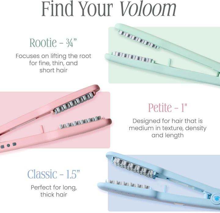 Voloom Rootie Plancha de Cabello de Cerámica Profesional Voluminiza...