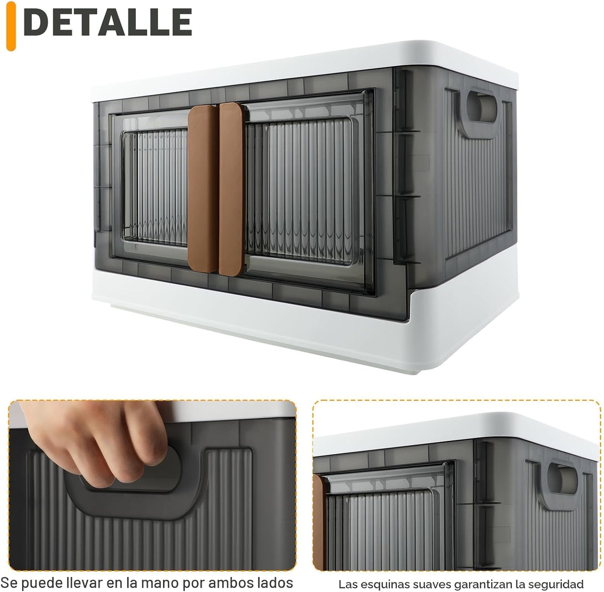 Caja de almacenamiento, Gabinete de plástico, 8.4 galones (32 L) cada uno, 4 packs