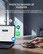 Anker PowerConf Speakerphone, Altavoz de conferencia certificado por Zoom con 6 micrófonos