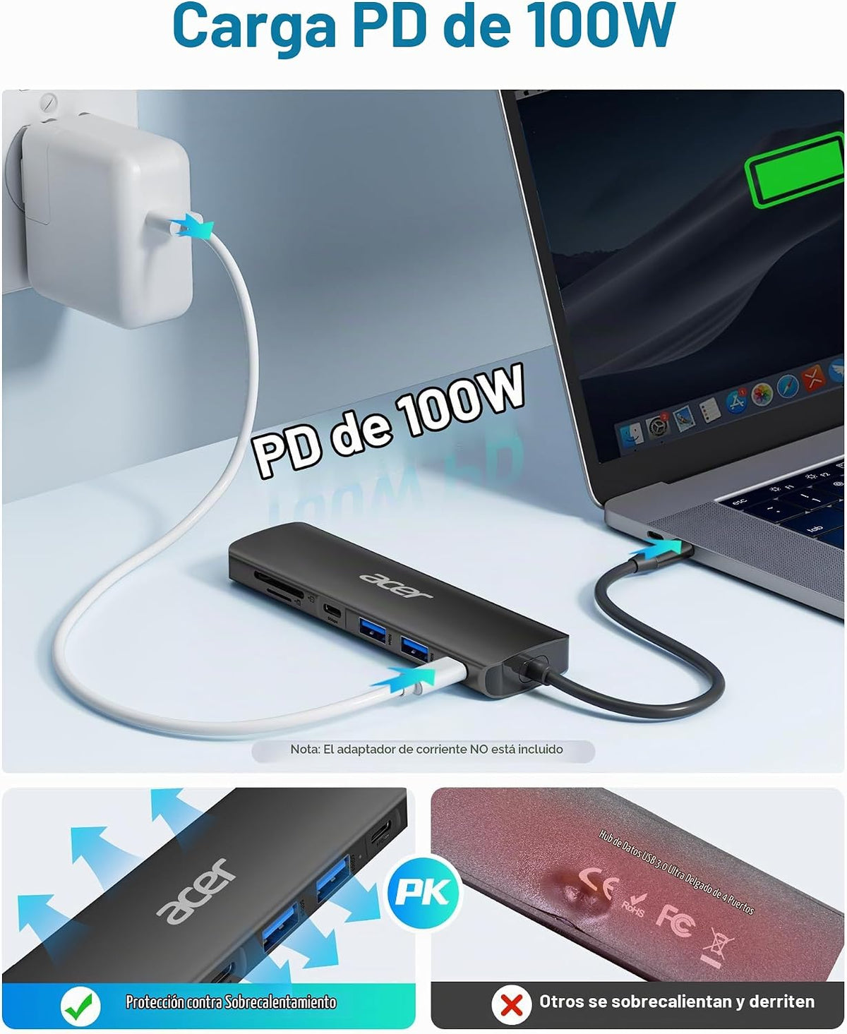 Acer, ODK360, hub USB
