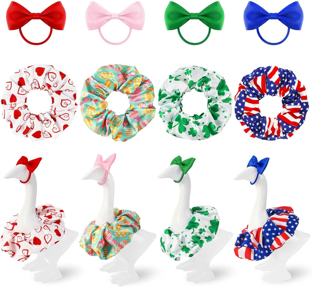 BOARDFEB Mini Desk Goose Outfits 4 Packs Holiday Desk