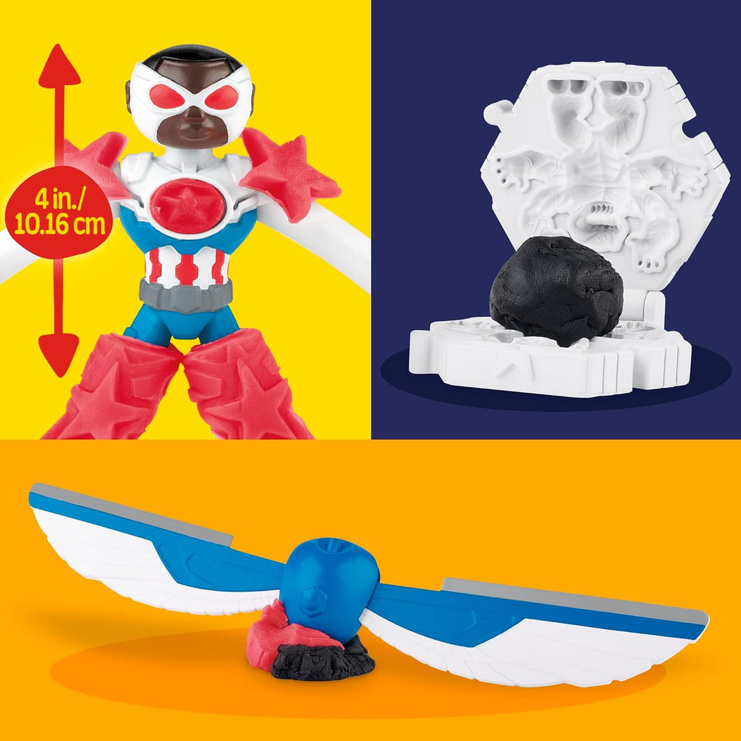 Play-Doh Marvel Capitán América Moto-Slicer Playset con