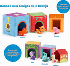 Cubos apilables Djeco Topanifarm (12 unidades)
