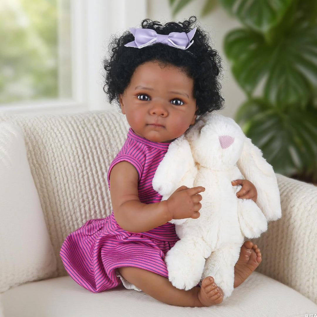 WOOROY Muñecas Reborn de bebé realistas - Muñeca de bebé negra de 2...