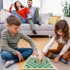 Juegoal Juego de mesa de madera 7 en 1 para niños y adultos, juego de mesa clásico de viaje portátil (ajedrez, damas, damas chinas, backgammon, parchís, serpientes y escaleras, dedo del pie de tac)
