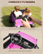 First Ride On Juguetes de paseo de 24 V para niños grandes, auto eléctrico de 2 plazas con licencia Ford Bronco Base con control remoto, camión con cinturones de seguridad, 3 velocidades, suspensión de resorte y Bluetooth (rosa)