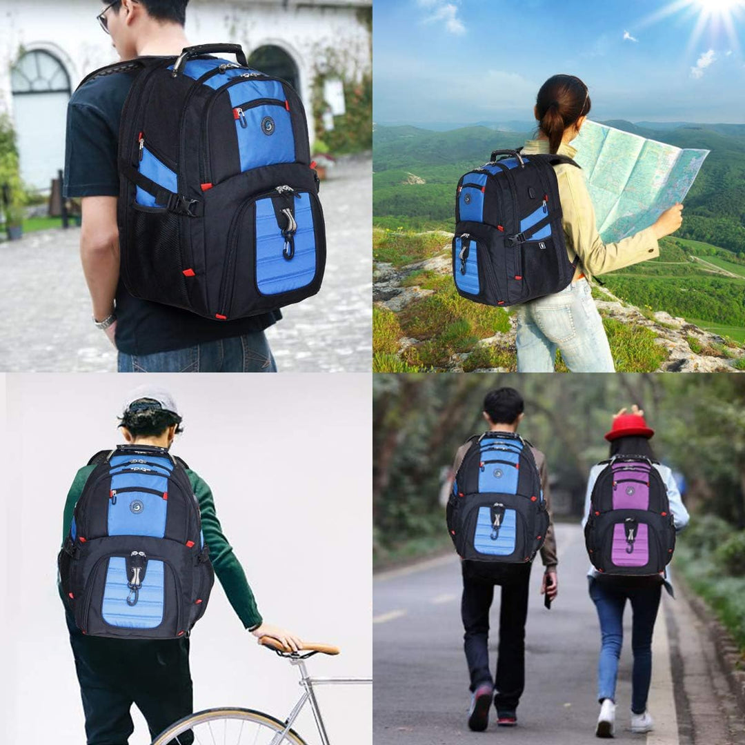 SHRRADOO Mochila de viaje extra grande para laptop de 50L con puert...
