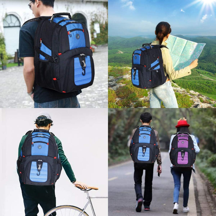 SHRRADOO Mochila de viaje extra grande para laptop de 50L con puert...