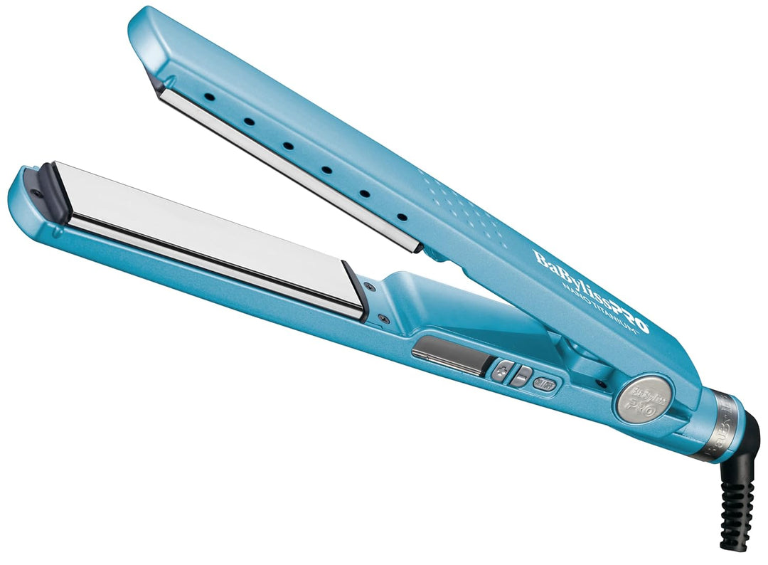 BabylissPRO Nano Titanium Ionic Hair Straightener, Professional Fla...