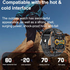 Reloj inteligente militar con auriculares para hombres y mujeres, pantalla táctica de 2 pulgadas, modos deportivos, rastreador de fitness, frecuencia cardíaca, responder/hacer llamadas, monitor de sueño, combo de auriculares integrado de reloj