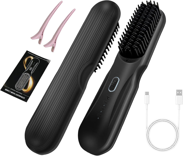 AYYHG Cepillo alisador inalámbrico Pro - 45 W de carga rápida portá...