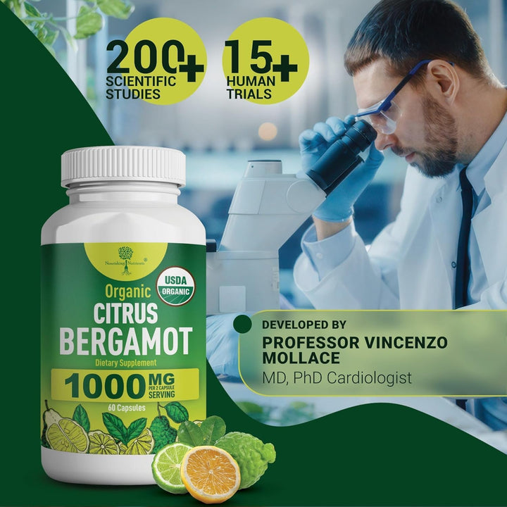 Bergamota cítrica orgánica, solo certificado por USDA, el 50% más a...