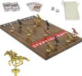 HOROW Juego de carreras de caballos – Juego de mesa de carreras de caballos de madera con 11 caballos de metal de lujo, 2 dados y 2 tarjetas, para Kentucky Derby y fiesta, regalo perfecto de cumpleaños y vacaciones