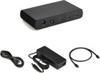 Amazon Basics Estación de acoplamiento Thunderbolt 4, soporte de pantalla dual 4K a 60Hz, entrega de energía de 85 W, 3 veces TBT4 descendente, 1 USB A 3.1, compatible con Mac/Windows, negro