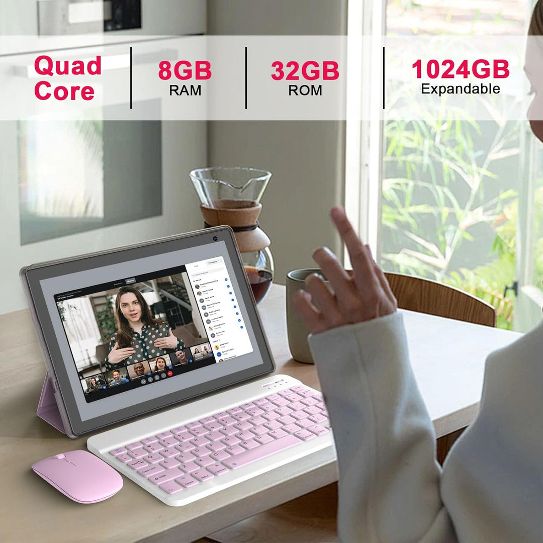 Tablet Android 15 de 10 pulgadas, tableta 2 en 1 con teclado. 8GB R...