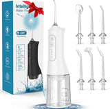 Irrigador bucal portátil inalámbrico con tanque de 10.1 fl oz, 4 mo...
