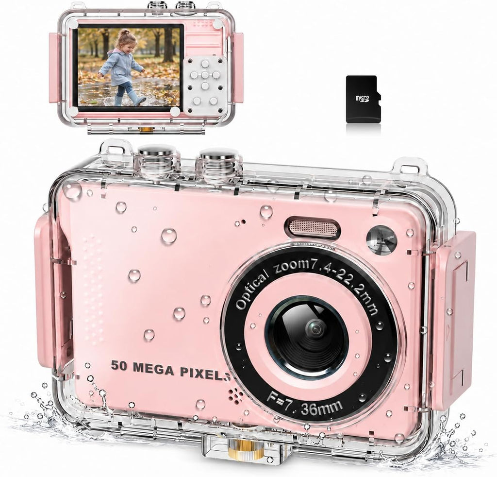 MOMILLA Cámara digital,Cámara subacuática 4K Vlogging,Cámara de 50MP para