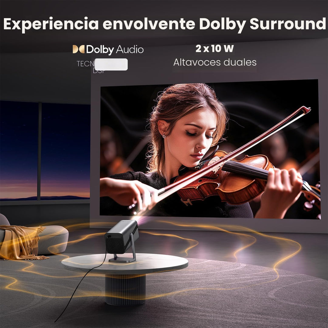 【Licencia de Netflix y soporte 4K y enfoque automático】- Proyector...