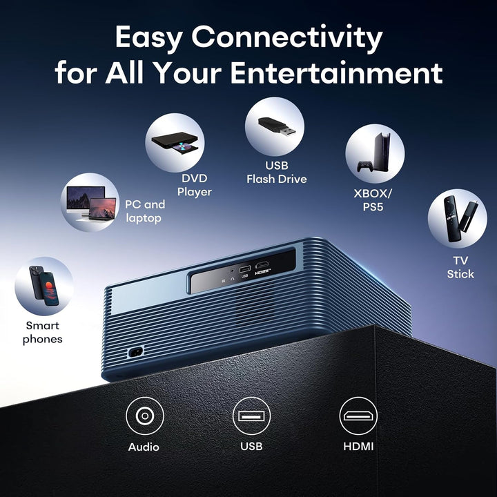 Boldever Proyector inteligente de Google TV 3000 ANSI - Proyector 4...