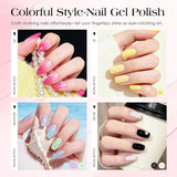 COSCELIA Kit de poligel de uñas con lámpara UV de 15 colores, gel d...