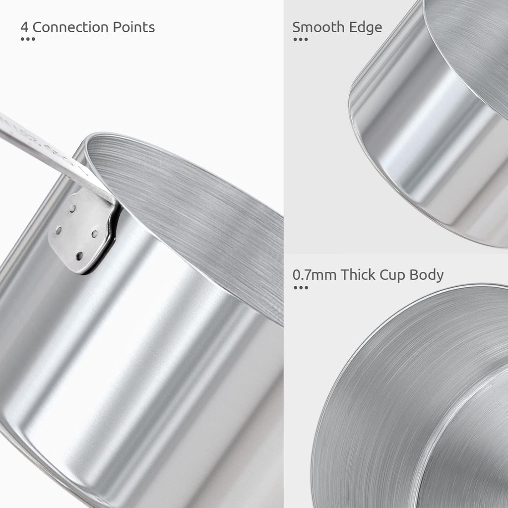 U-Taste Juego de cucharas de tazas medidoras, acero inoxidable 18/8, 12