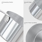 U-Taste Juego de cucharas de tazas medidoras, acero inoxidable 18/8, 12