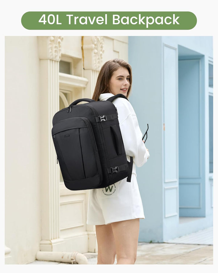 LOVEVOOK Mochila de viaje de 40L para mujeres y hombres, mochila de...