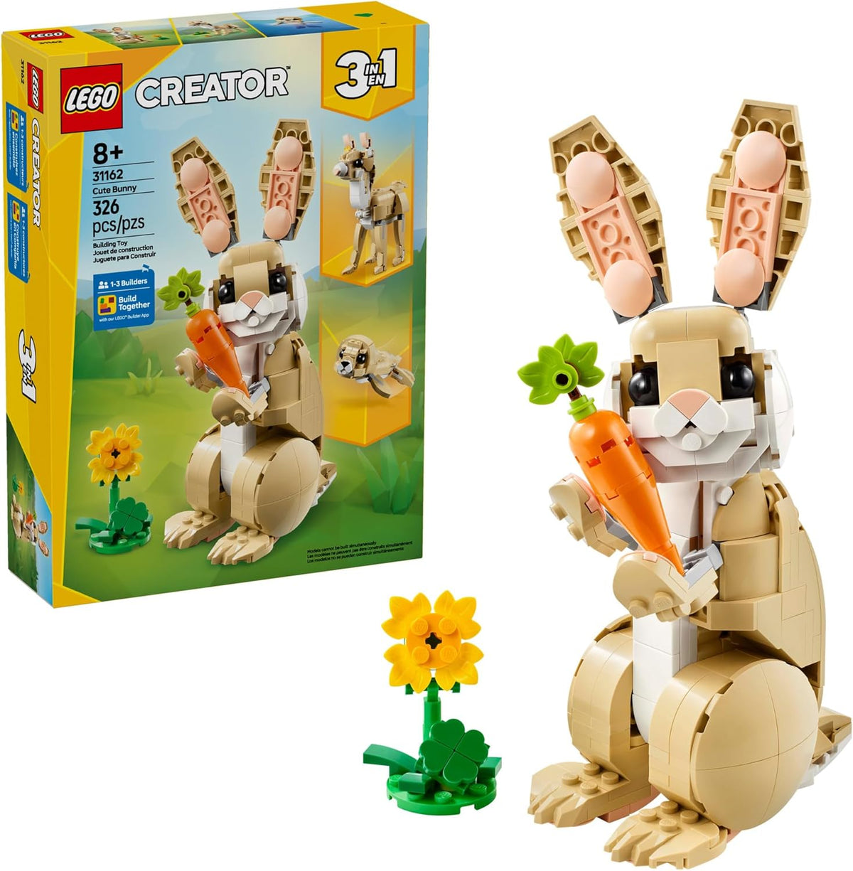LEGO Creator 3 en 1 lindo conejito de juguete Juego de