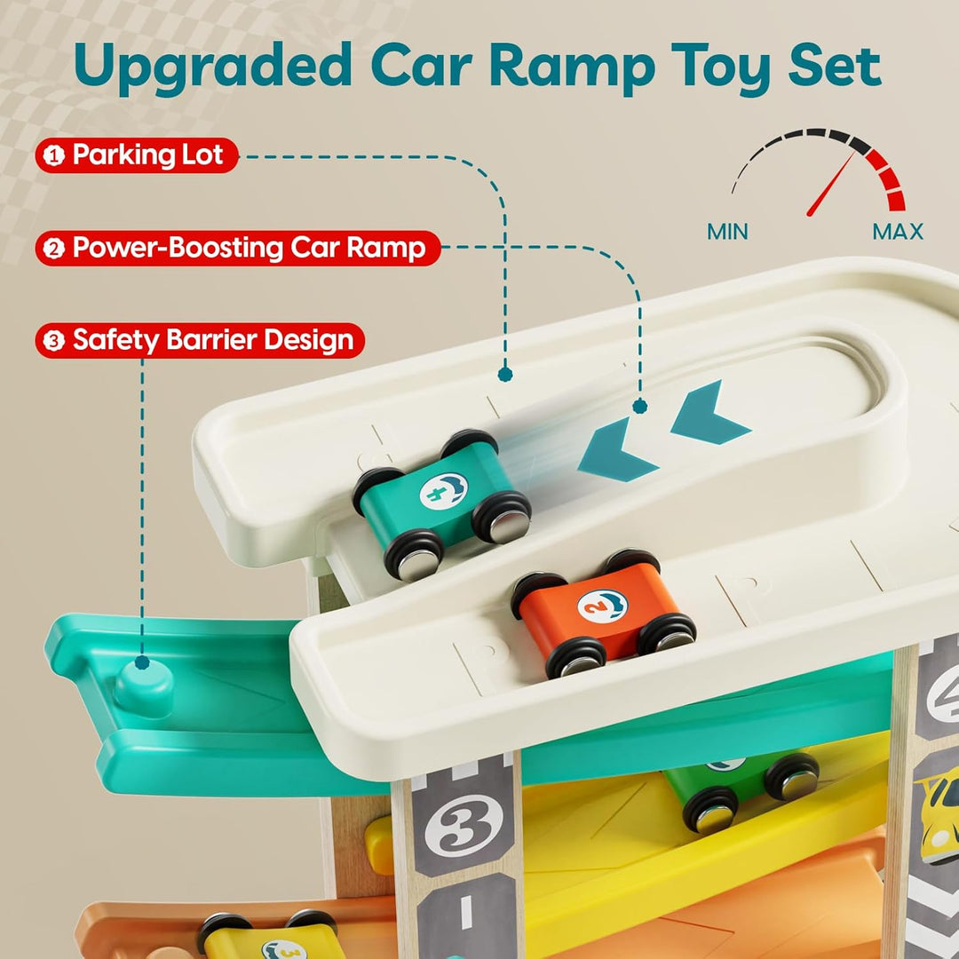 TOP Bright Juguetes de rampa de madera para niños pequeños de 1 a 2...