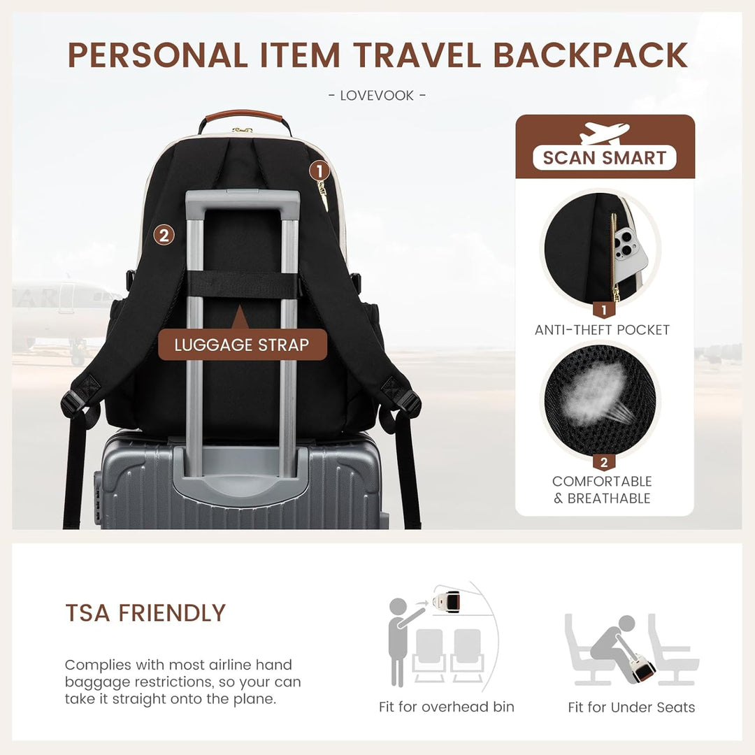 LOVEVOOK Mochila para laptop para mujer, 15,6 pulg.