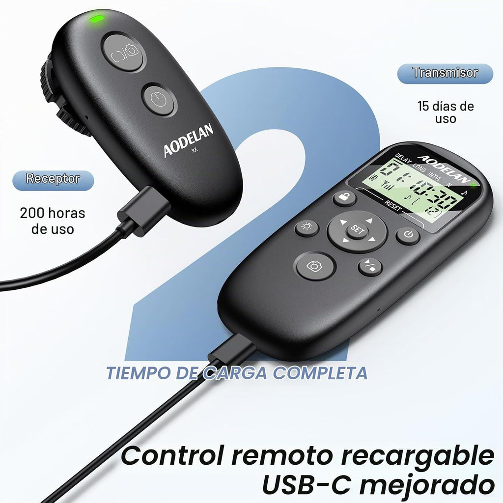 para cámara Nikon liberación remota recargable del obturador con