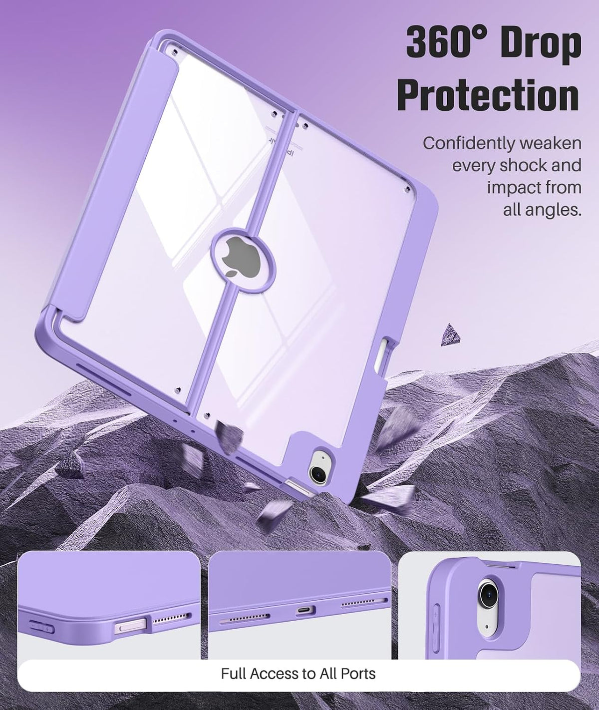 MoKo Funda completa para iPad Air de 13 pulgadas (M4/M3/M2) con pantalla