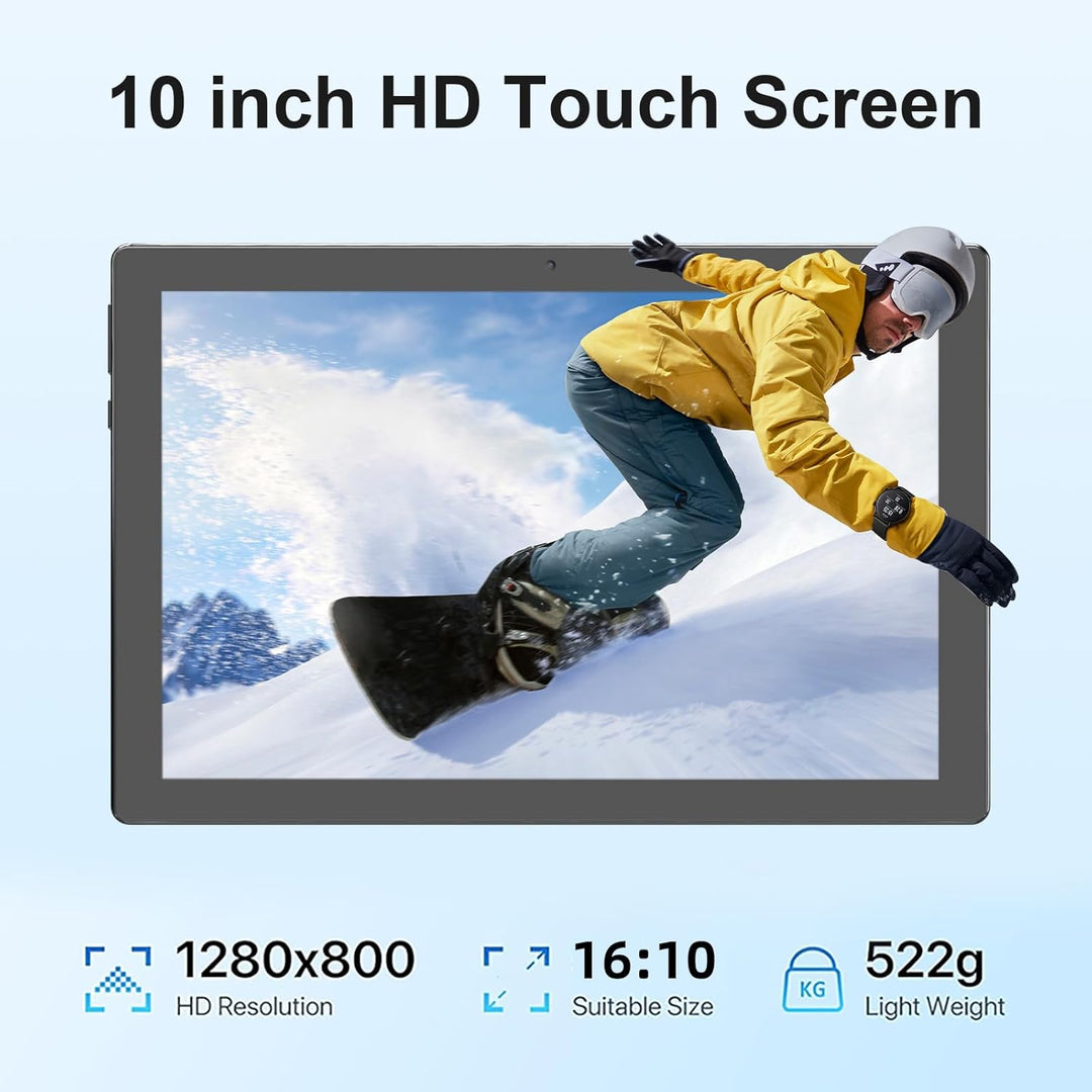 Tablet 2 en 1 de 10 Pulgadas Android 14 con Teclado 64GB ROM 8GB RA...