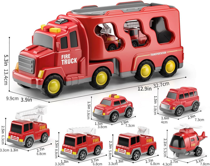 KIZONLY Camión de bomberos de juguete para niños pequeños de 1-3, 3...