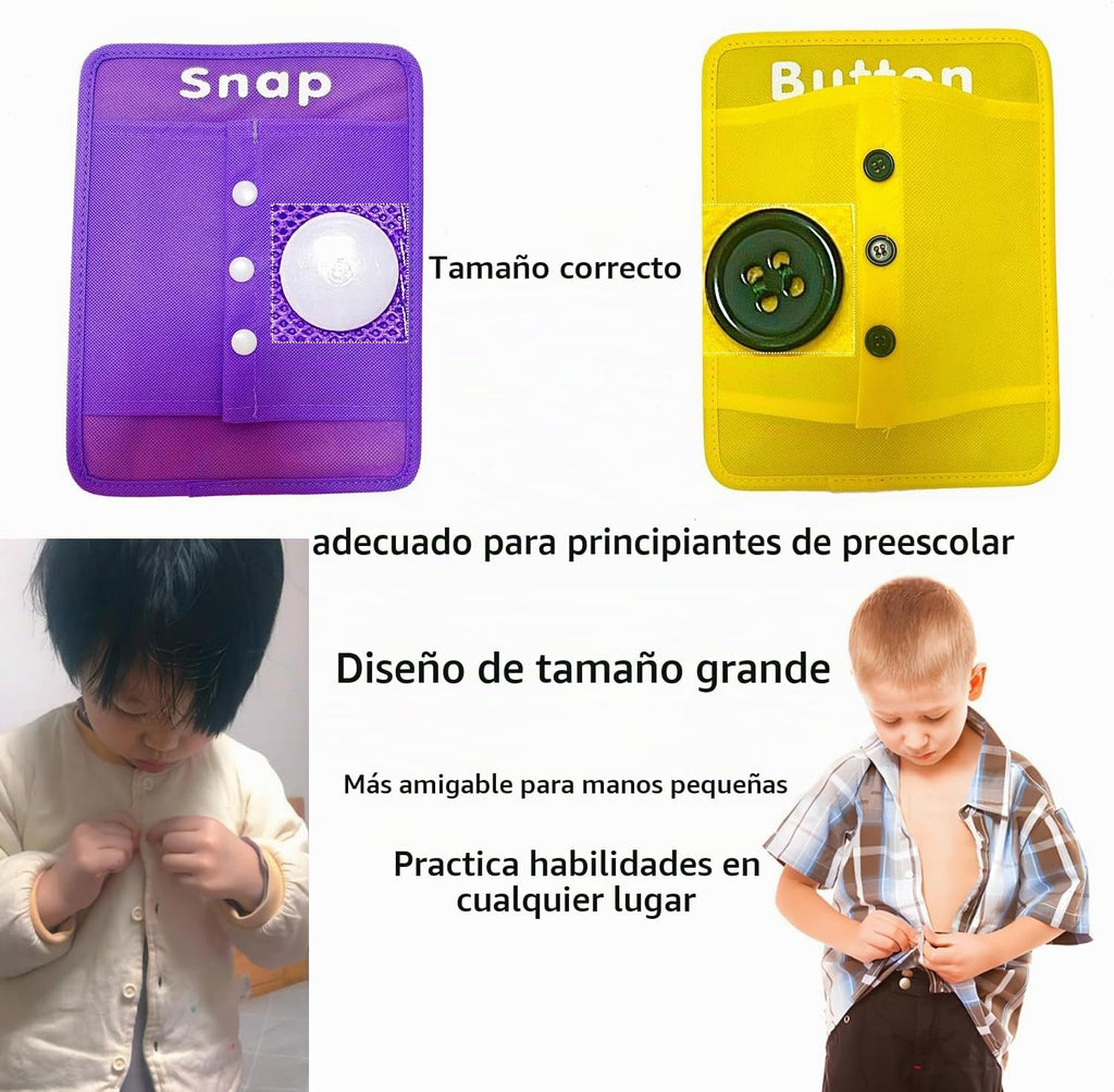 YHZAN Montessori - Marco de vestir para tablero ocupado, habilidades motoras finas para desarrollar actividades de vida práctica para niños pequeños, aprende a vestirse con zapatos, juguete educativo