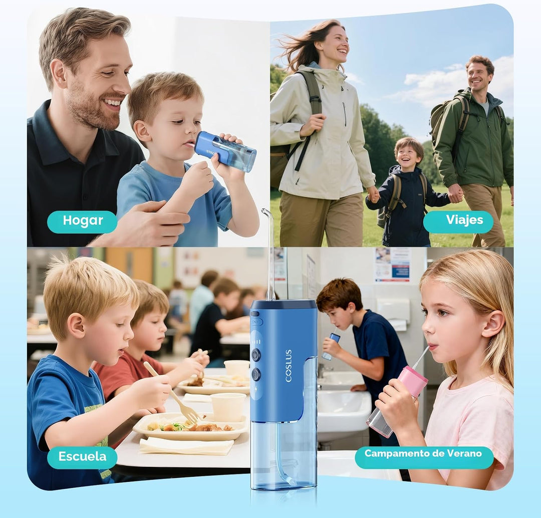 COSLUS - Irrigador de agua portátil para niños: 4 modos suaves para...