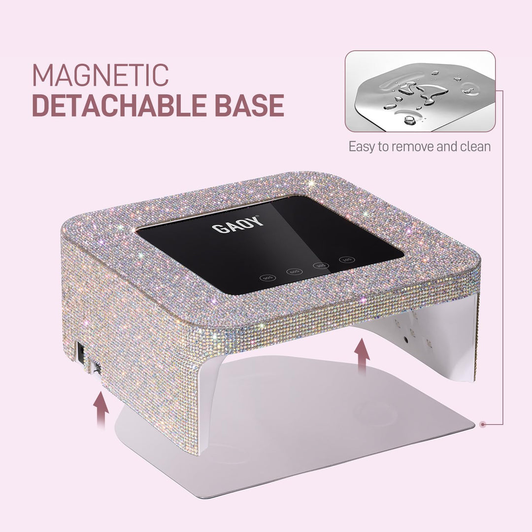 GAOY Lámpara de uñas LED UV inalámbrica para uñas de gel, luz UV re...