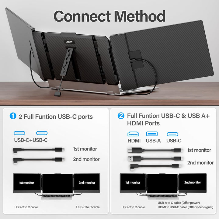 CIDETTY Extensor de pantalla para laptop, pantalla de monitor dual\...