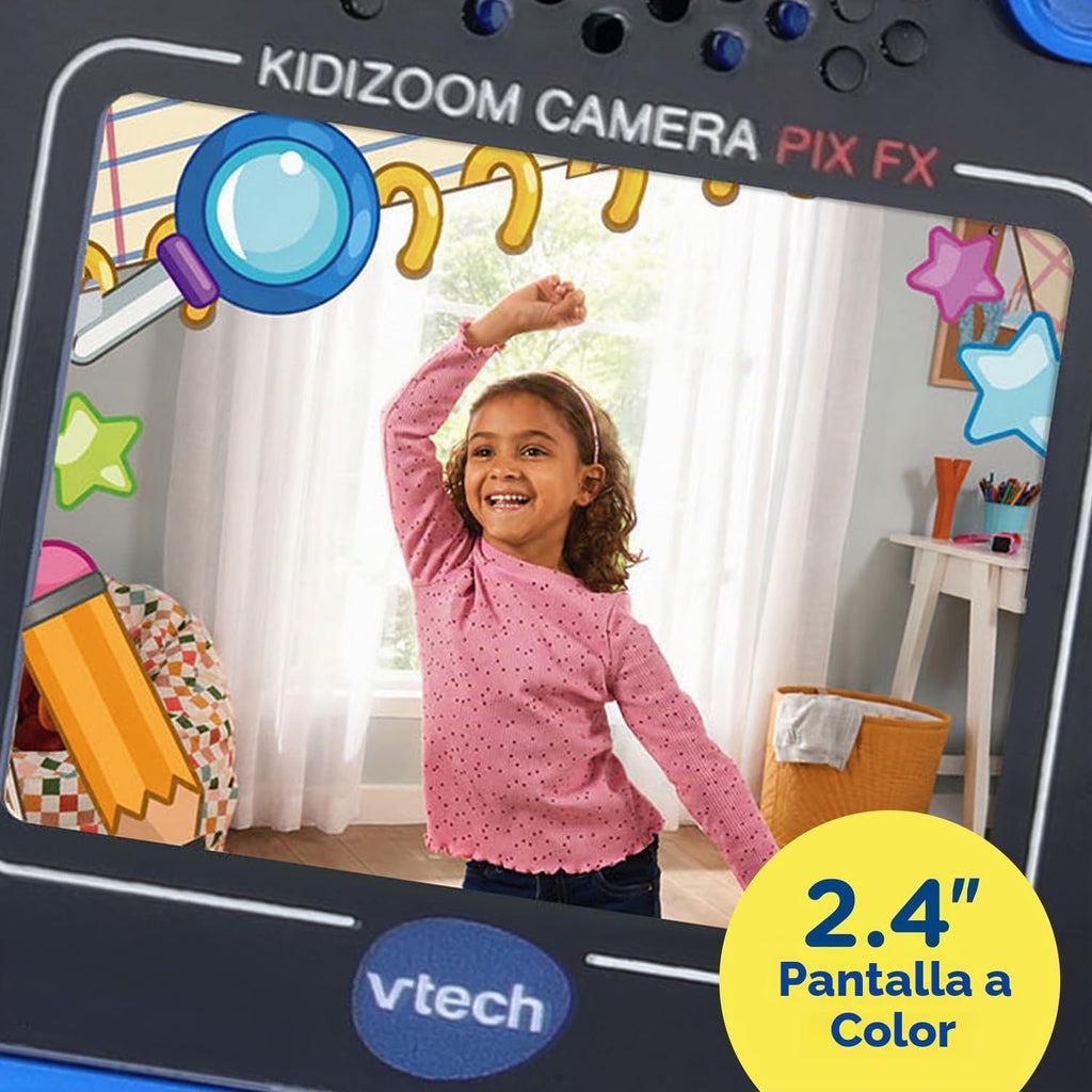VTech KidiZoom Camera Pix FX con efectos de lente giratorios, color azul