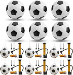 6 piezas pelotas de fútbol de operación navideña a granel con bomba, agujas, tamaño 5/4/3 pelota de fútbol deportiva pelota de entrenamiento para fútbol adulto para suministros de donación