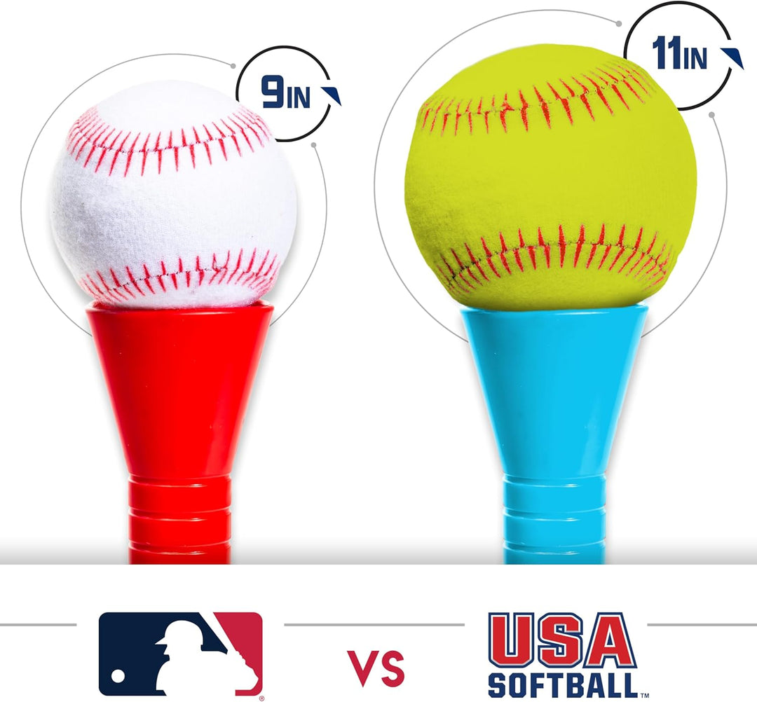 Franklin Sports Grow-with-Me - Soporte de bateo de béisbol para niñ...