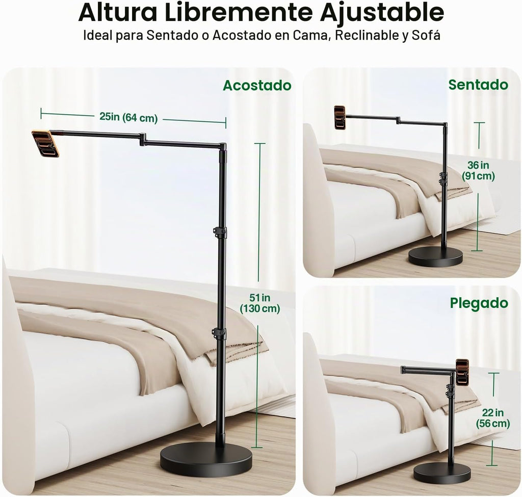 elitehood Soporte magnético para teléfono de piso para cama, soporte de