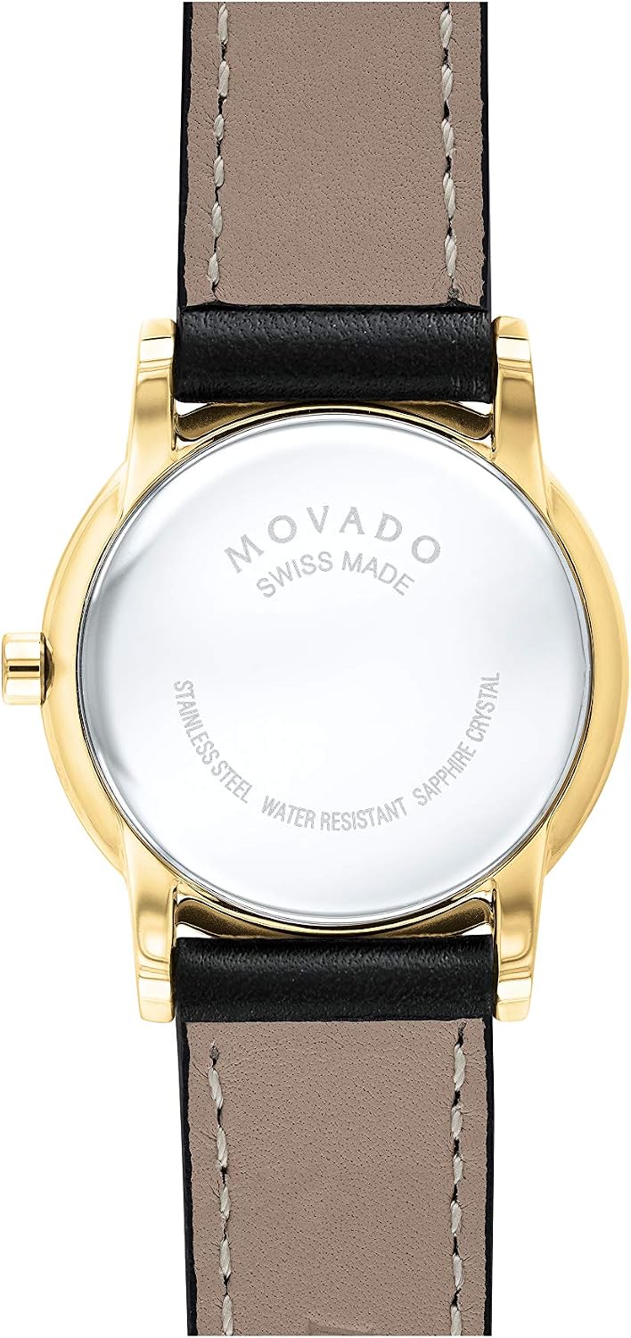 Reloj Movado Museum Classic para Mujer - Movimiento de Cuarzo Suizo, Correa de Piel de Ternero - Resistencia al Agua 3 ATM - Reloj de Moda de Lujo para Ella - 28 mm