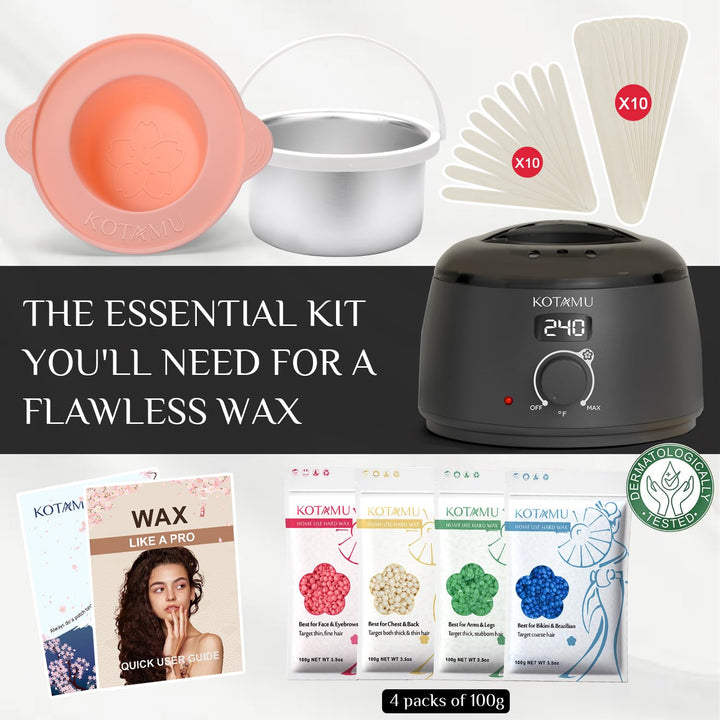 KOTAMU Kit de depilación digital negra para mujeres y hombres, piel...