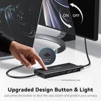 Estación de acoplamiento para portátil USB C Monitor dual con 2 HDMI 4K DP