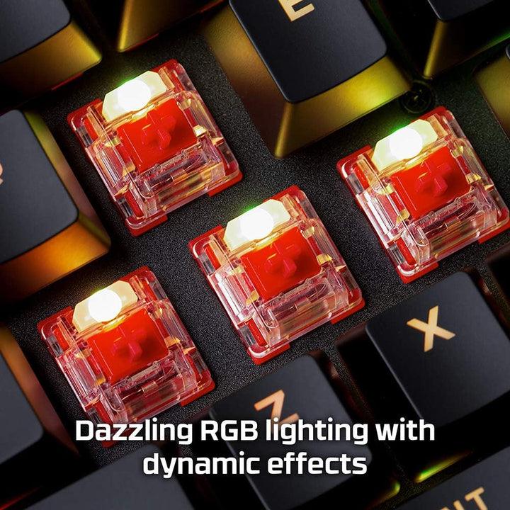 HyperX Alloy Origins - Teclado mecánico para juegos, luz controlada...