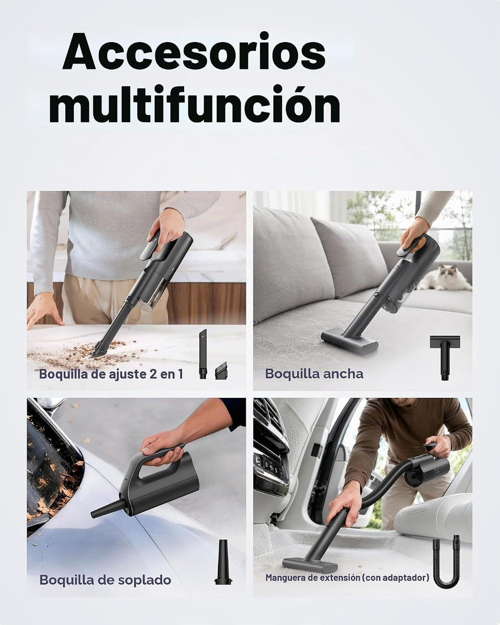 HOTO Aspirador de coche BlowVac™ de alta potencia, aspiradora de mano